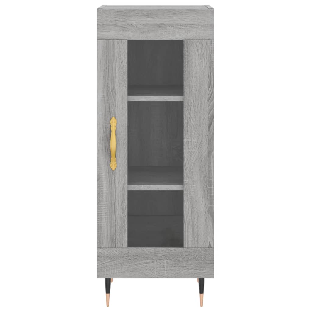 vidaXL Aparador alto madera contrachapada gris Sonoma 34,5x34x180 cm