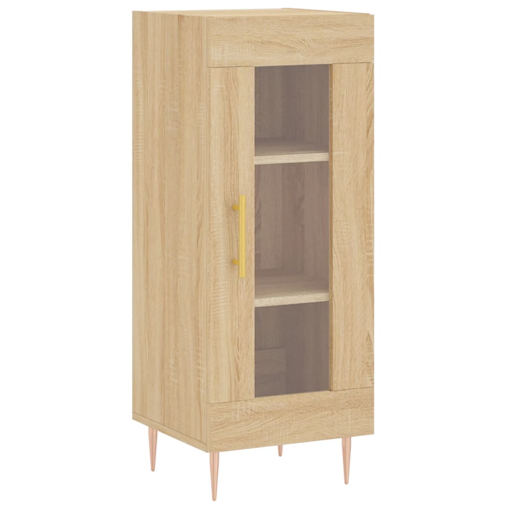 vidaXL Aparador de madera contrachapada roble Sonoma 34,5x34x180 cm