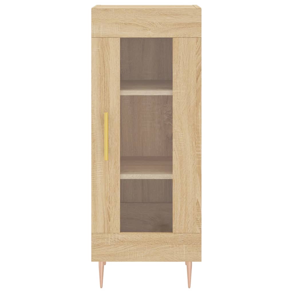 vidaXL Aparador de madera contrachapada roble Sonoma 34,5x34x180 cm