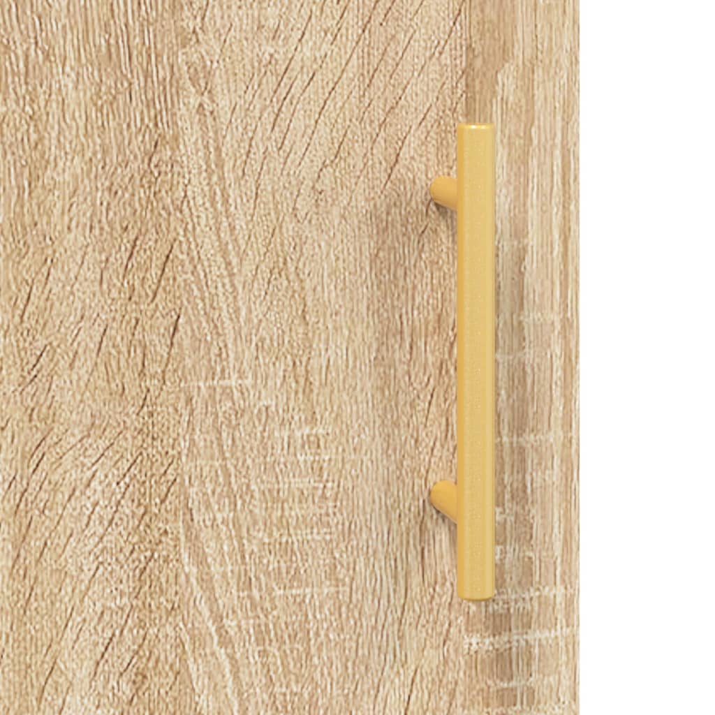 vidaXL Aparador de madera contrachapada roble Sonoma 34,5x34x180 cm