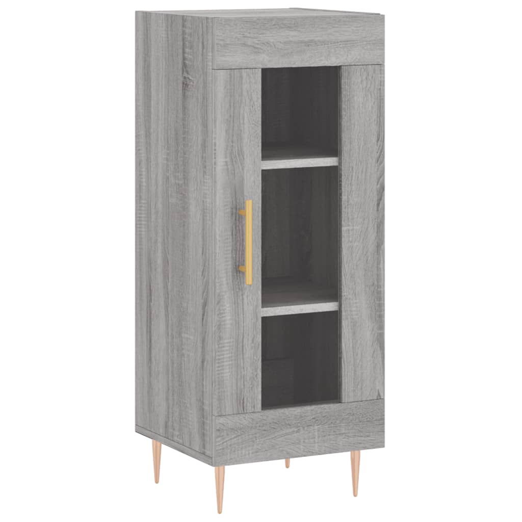 vidaXL Aparador alto madera contrachapada gris Sonoma 34,5x34x180 cm