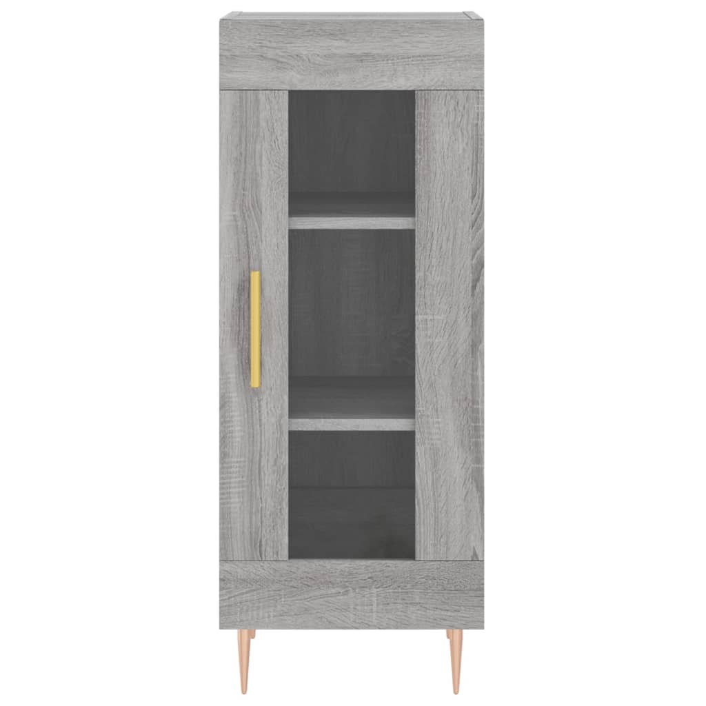 vidaXL Aparador alto madera contrachapada gris Sonoma 34,5x34x180 cm