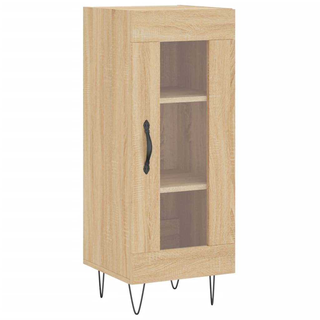 vidaXL Aparador de madera contrachapada roble Sonoma 34,5x34x180 cm