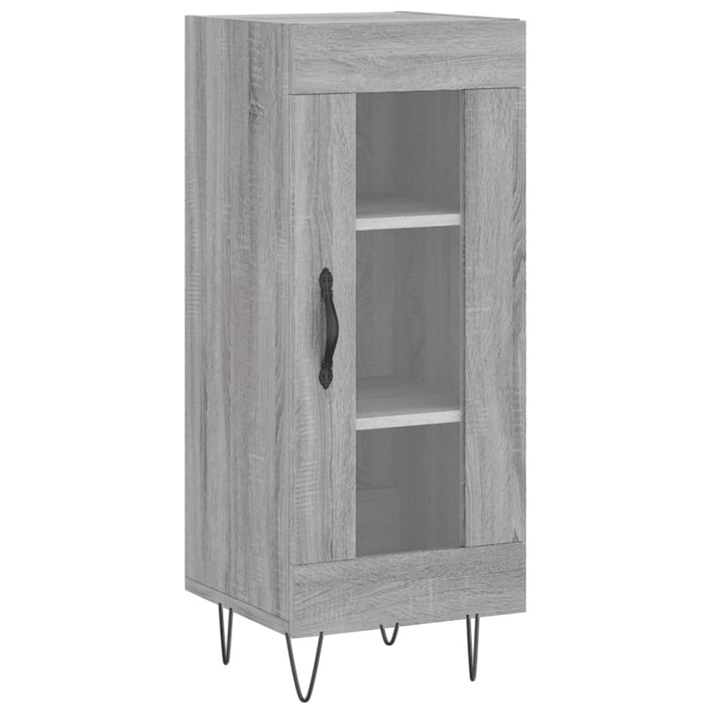 vidaXL Aparador alto madera contrachapada gris Sonoma 34,5x34x180 cm