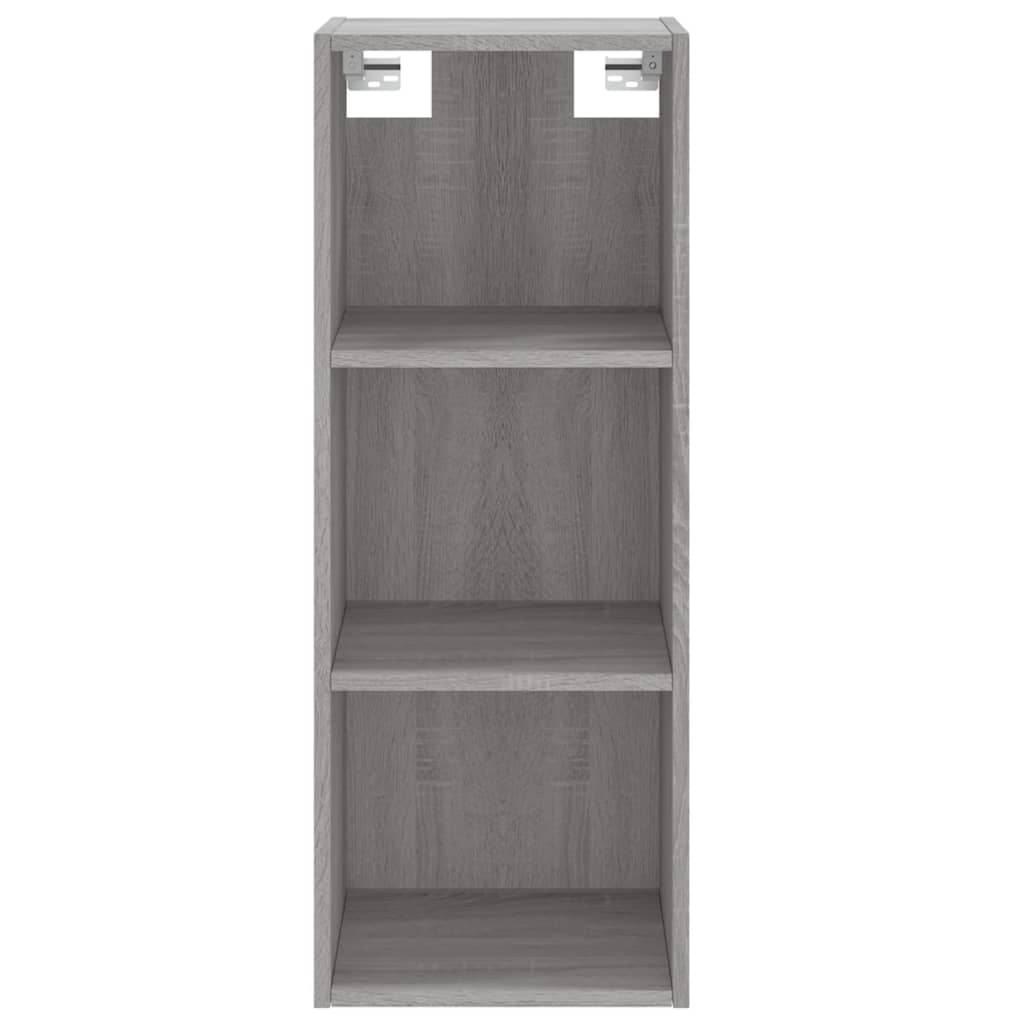 vidaXL Aparador alto madera contrachapada gris Sonoma 34,5x34x180 cm