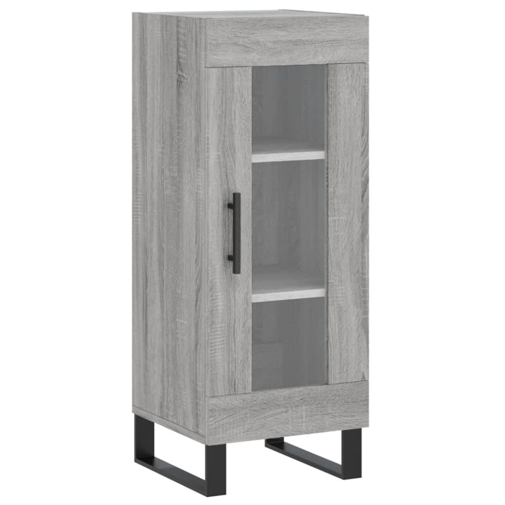 vidaXL Aparador alto madera contrachapada gris Sonoma 34,5x34x180 cm