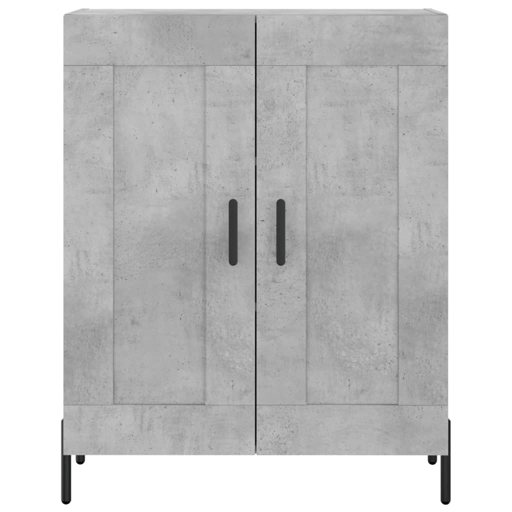 vidaXL Aparador alto madera contrachapada gris hormigón 69,5x34x180 cm