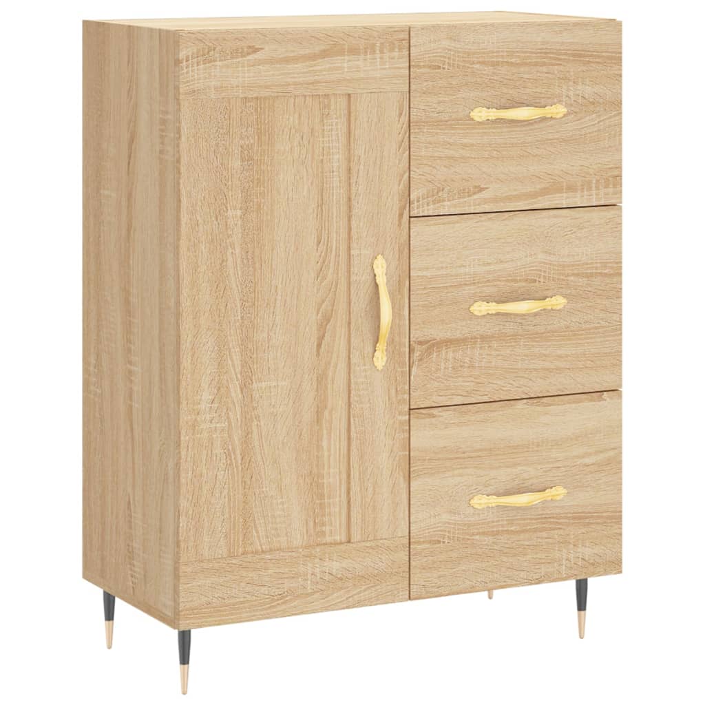 vidaXL Aparador alto madera contrachapada color roble 69,5x34x180 cm