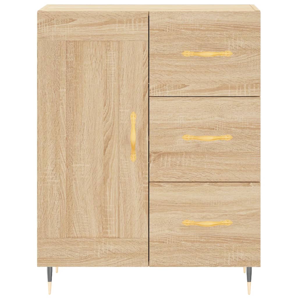 vidaXL Aparador alto madera contrachapada color roble 69,5x34x180 cm