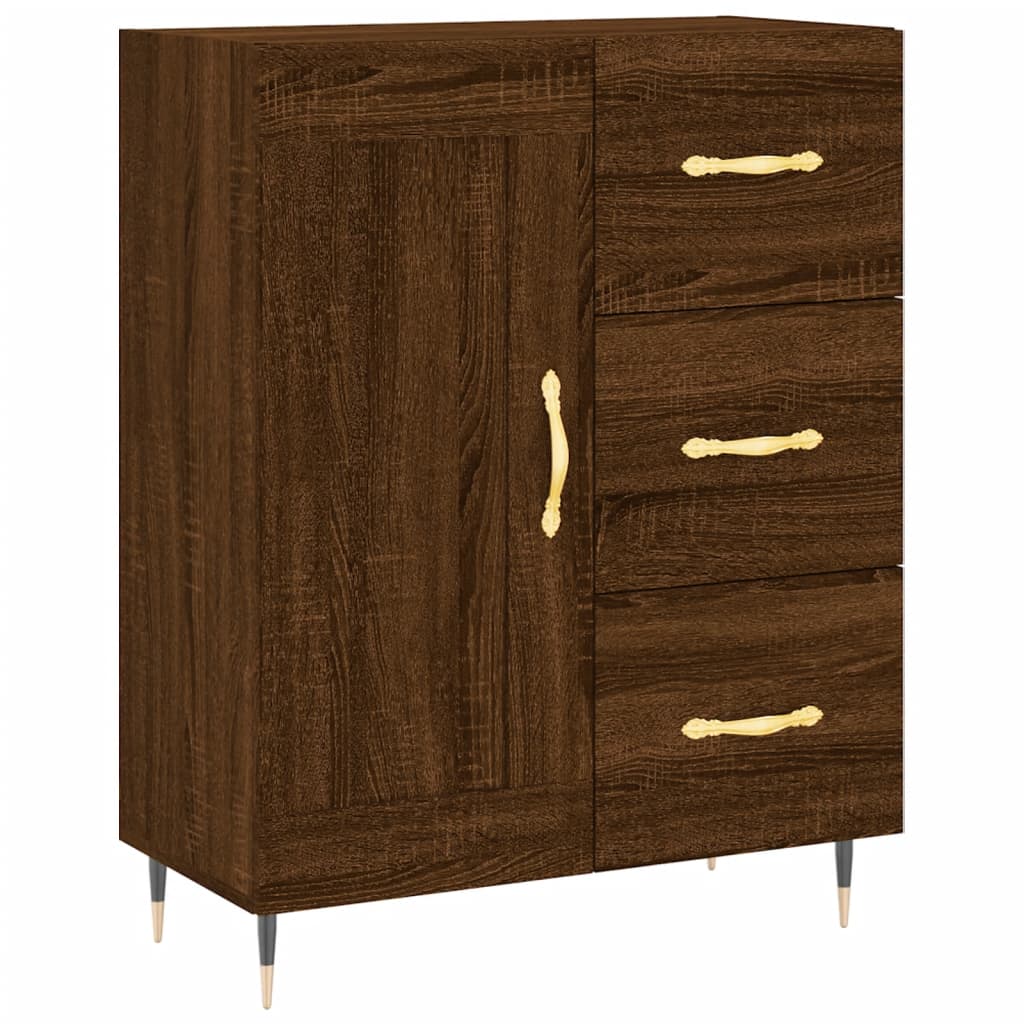 vidaXL Aparador alto madera contrachapada marrón roble 69,5x34x180 cm