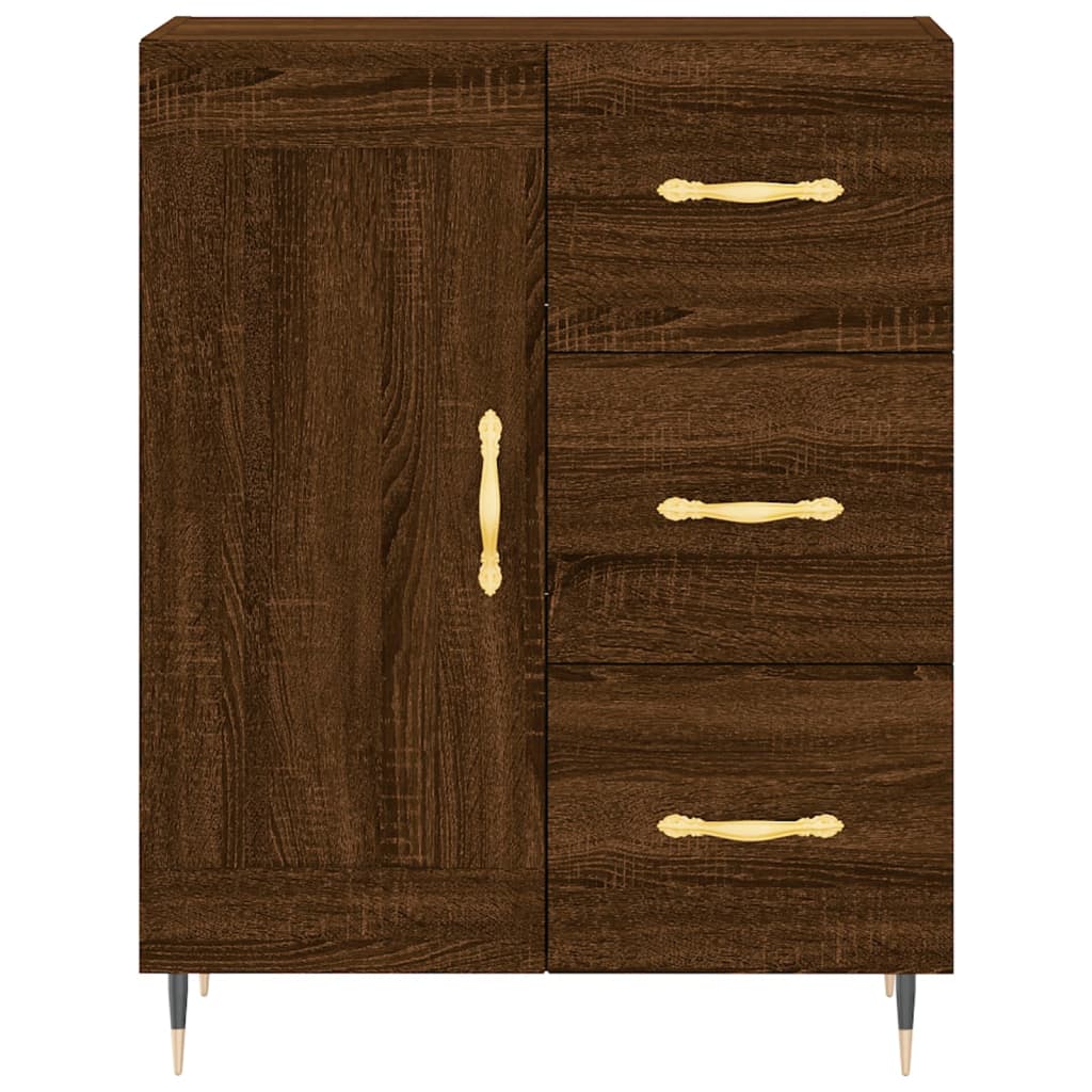 vidaXL Aparador alto madera contrachapada marrón roble 69,5x34x180 cm