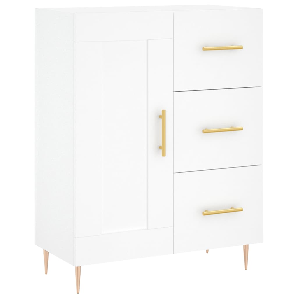 vidaXL Aparador alto madera contrachapada blanco 69,5x34x180 cm