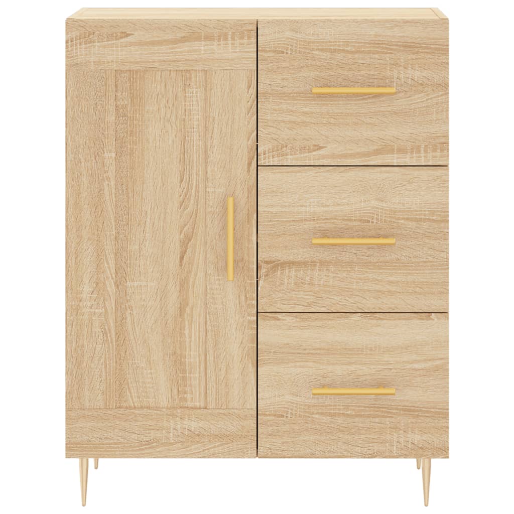 vidaXL Aparador alto madera contrachapada color roble 69,5x34x180 cm