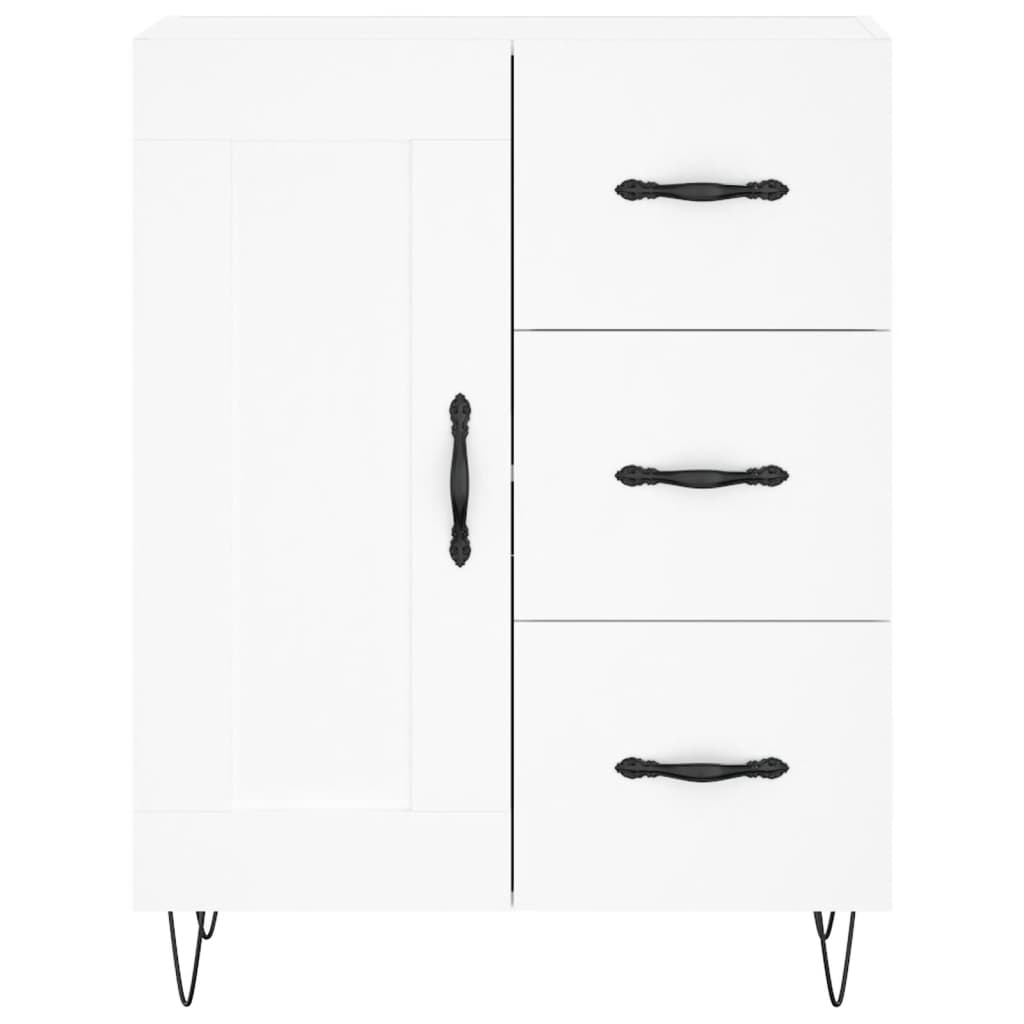 vidaXL Aparador alto madera contrachapada blanco 69,5x34x180 cm