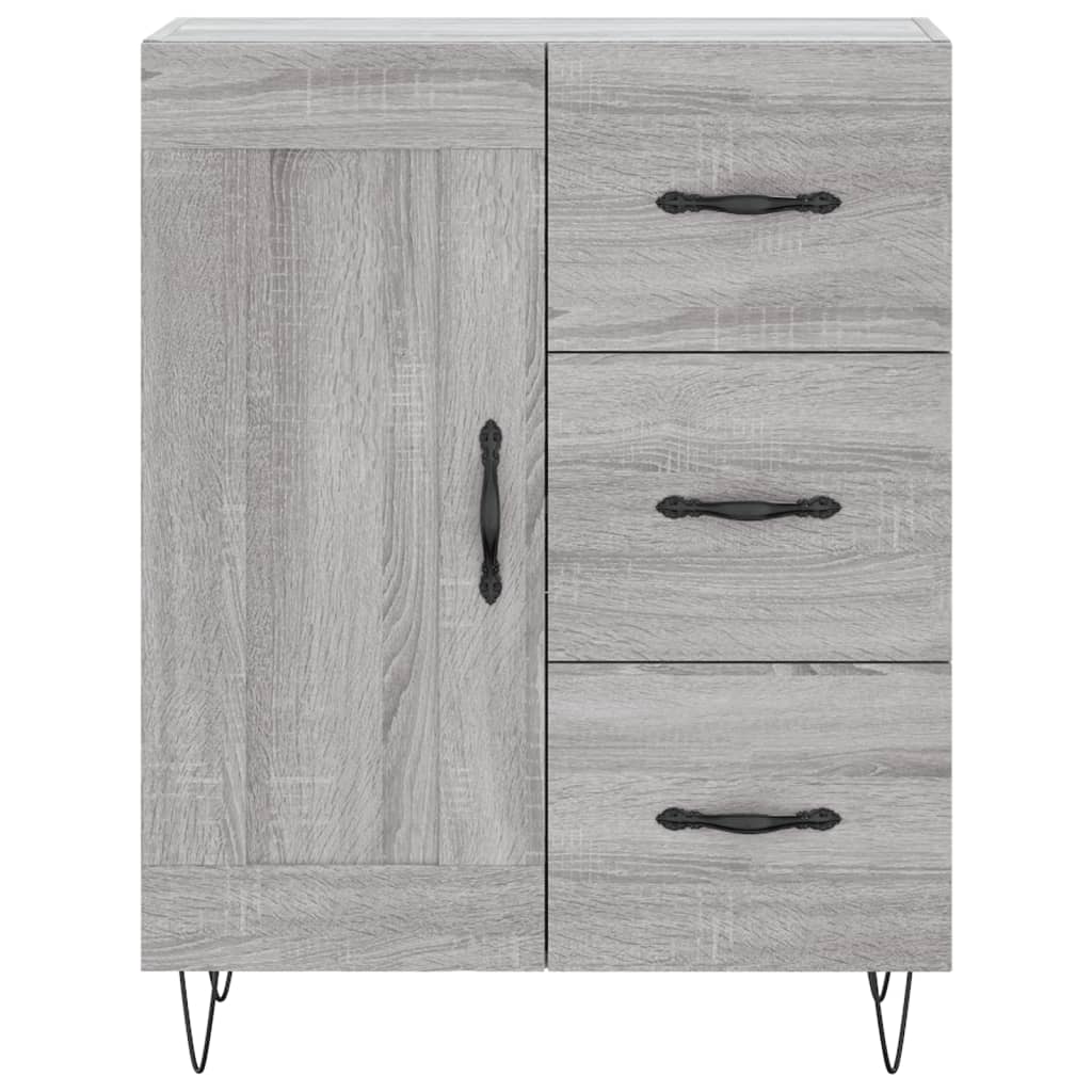 vidaXL Aparador alto madera contrachapada gris sonoma 69,5x34x180 cm