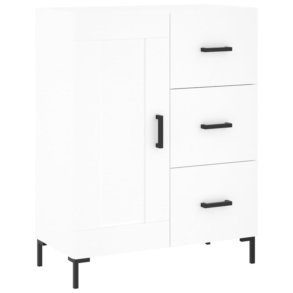 vidaXL Aparador alto madera contrachapada blanco 69,5x34x180 cm