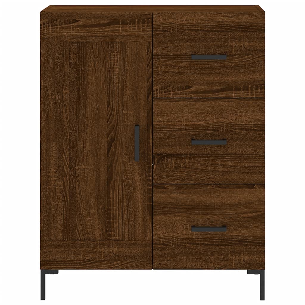 vidaXL Aparador alto madera contrachapada marrón roble 69,5x34x180 cm