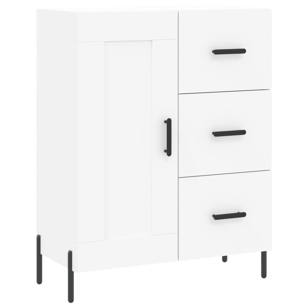 vidaXL Aparador alto madera contrachapada blanco 69,5x34x180 cm