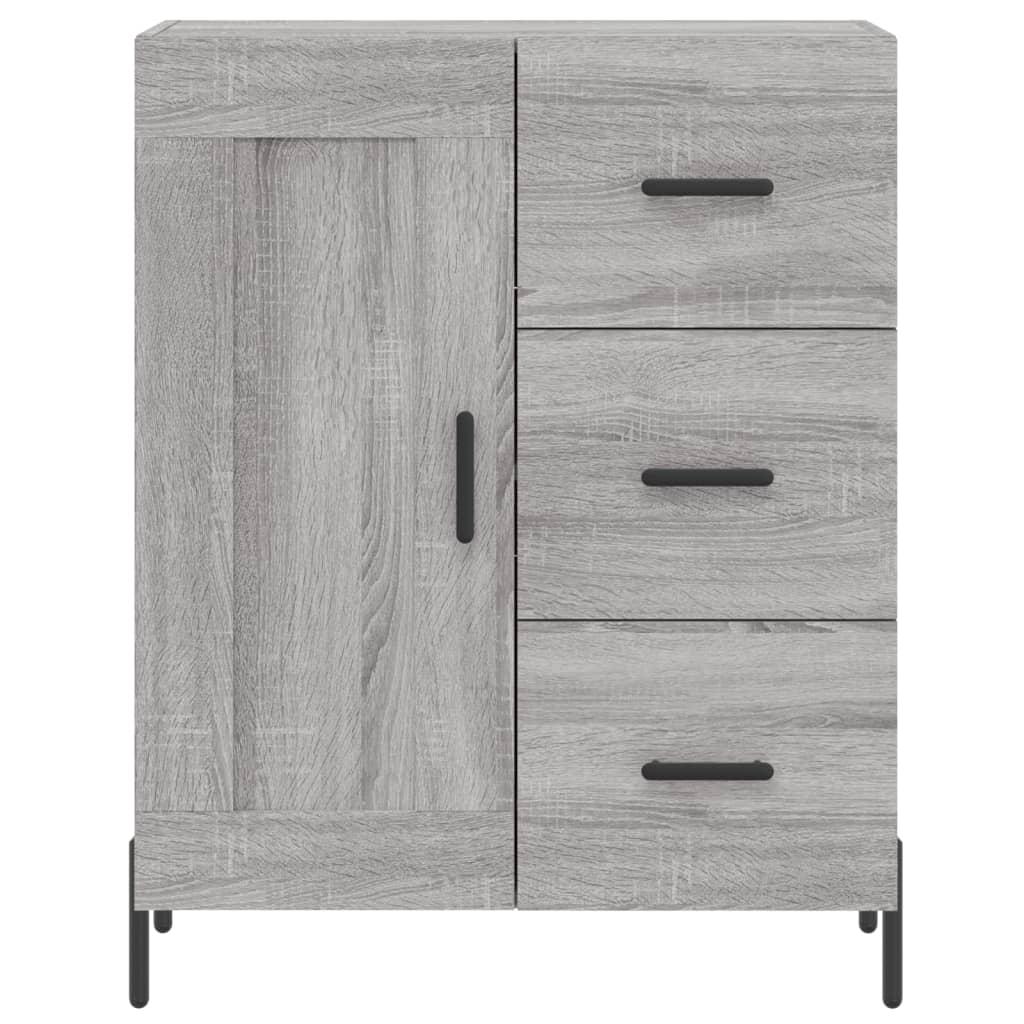 vidaXL Aparador alto madera contrachapada gris sonoma 69,5x34x180 cm