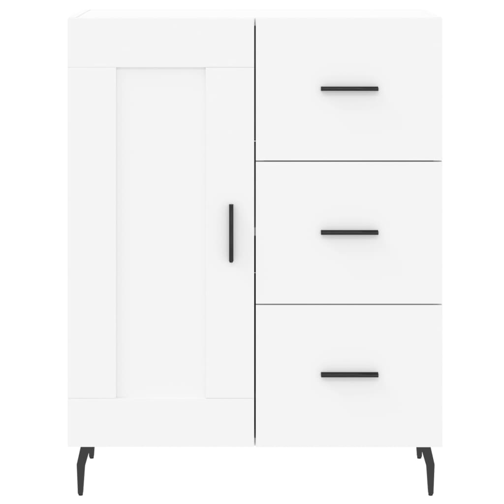 vidaXL Aparador alto madera contrachapada blanco 69,5x34x180 cm