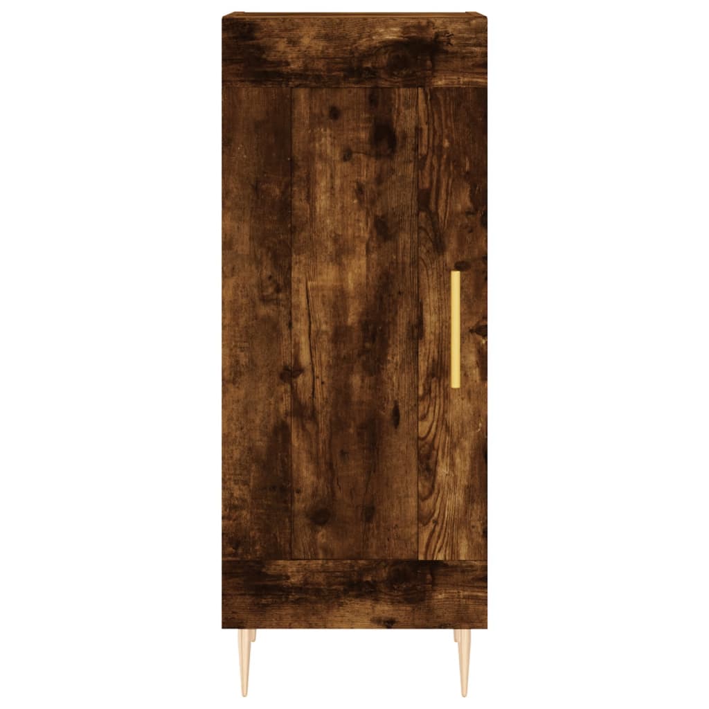 vidaXL Aparador de madera contrachapada roble ahumado 34,5x34x180 cm