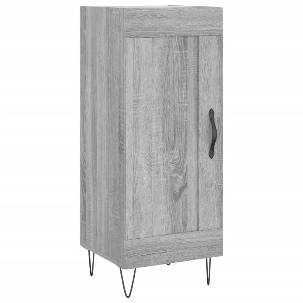 vidaXL Aparador alto madera contrachapada gris Sonoma 34,5x34x180 cm