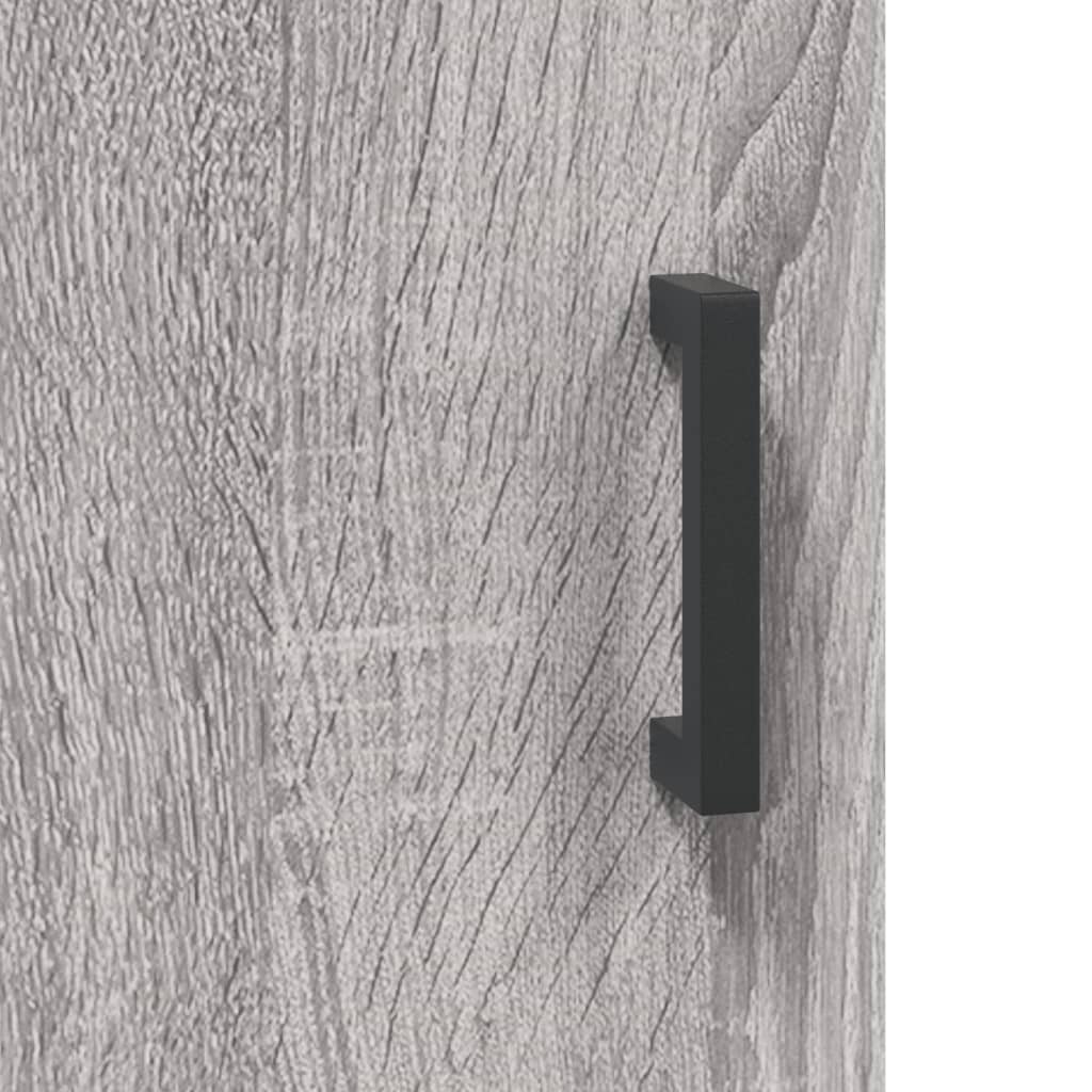 vidaXL Aparador alto madera contrachapada gris Sonoma 34,5x34x180 cm