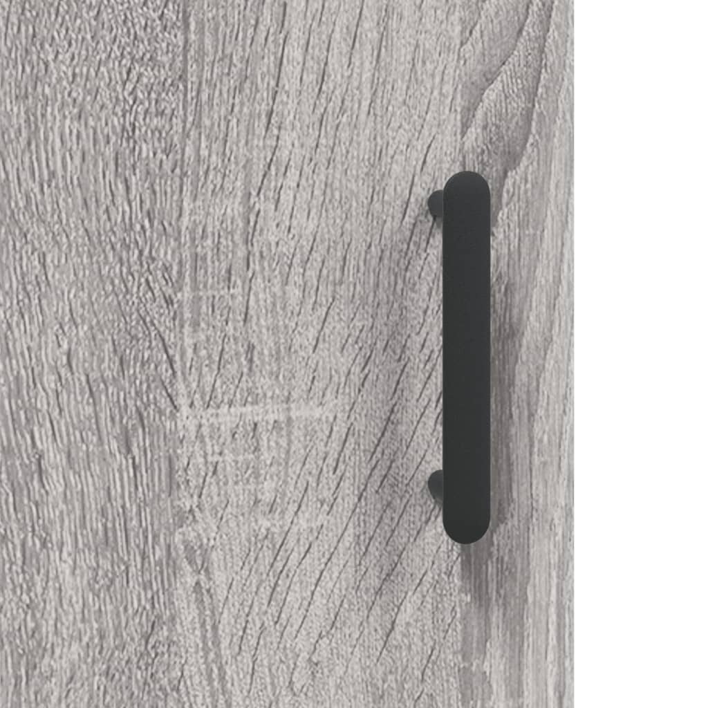 vidaXL Aparador alto madera contrachapada gris Sonoma 34,5x34x180 cm