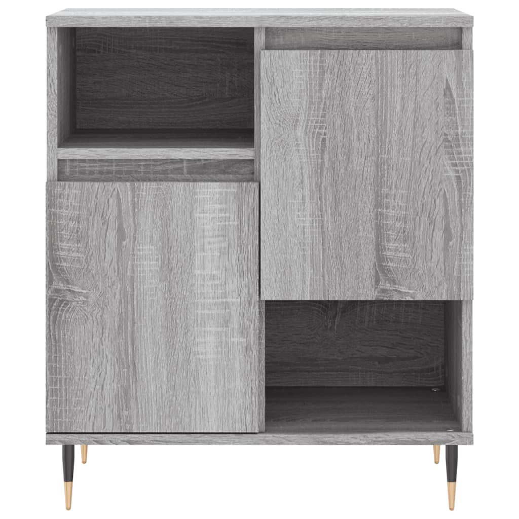 vidaXL Aparadores 2 piezas madera contrachapada gris Sonoma