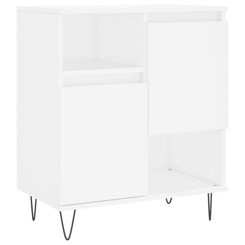 vidaXL Aparadores 2 piezas madera contrachapada blanco