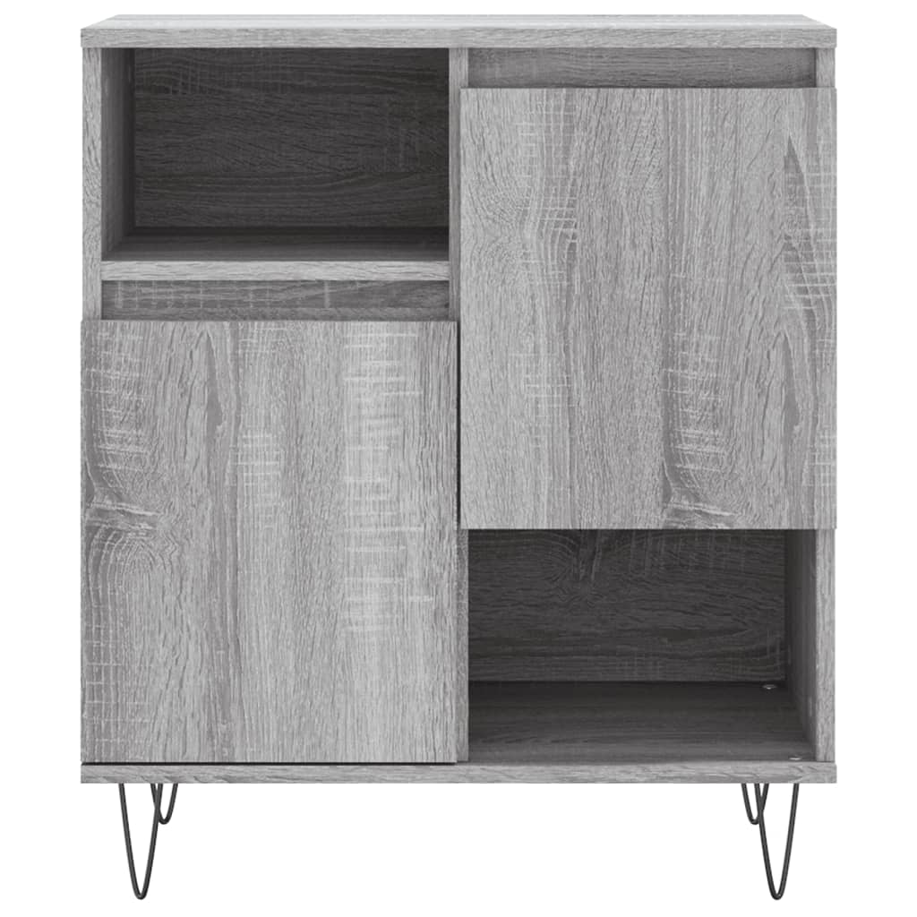 vidaXL Aparadores 2 piezas madera contrachapada gris Sonoma