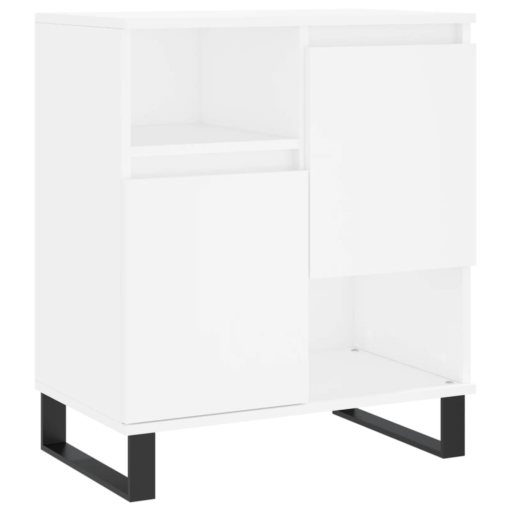 vidaXL Aparadores 2 piezas madera contrachapada blanco