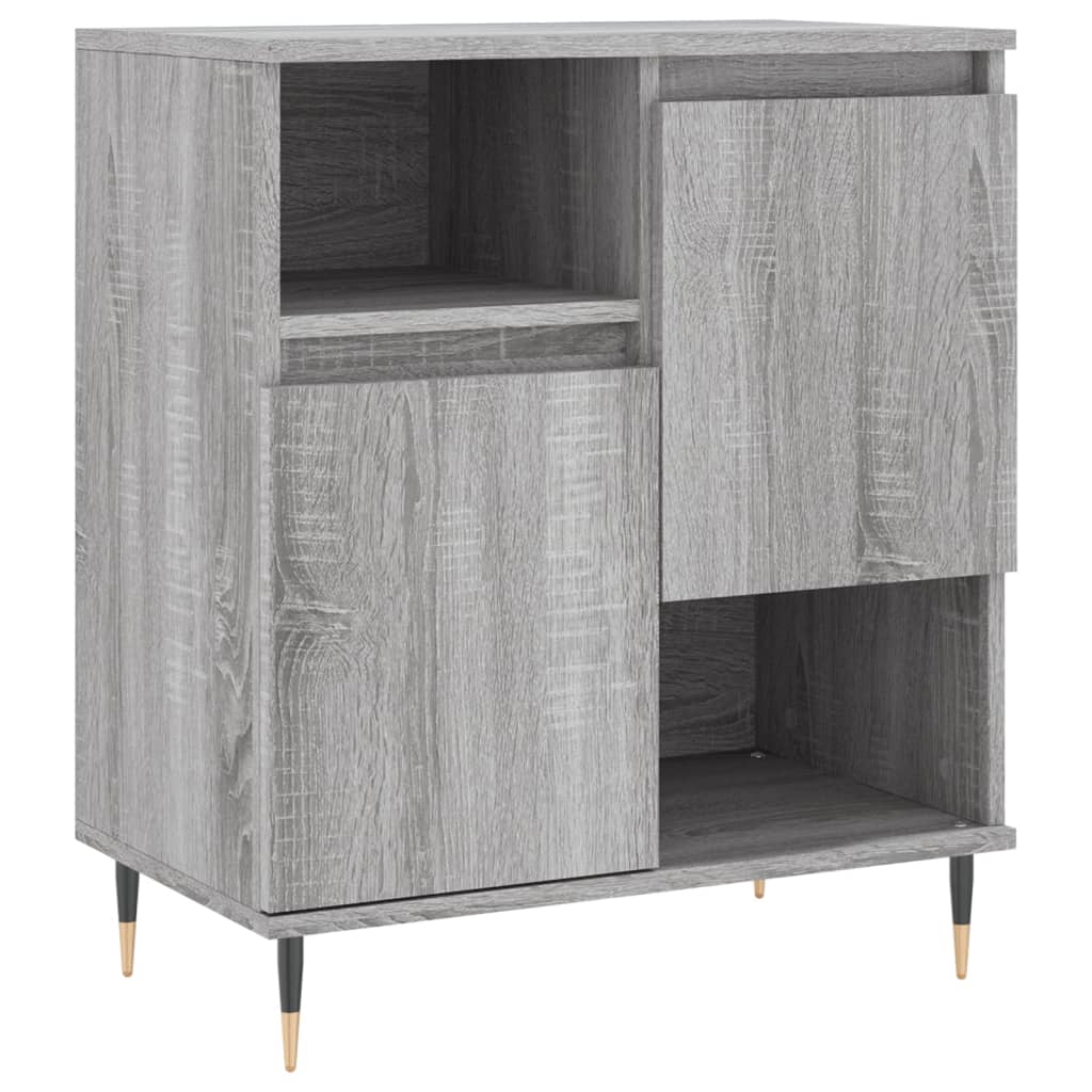 vidaXL Aparadores 3 uds madera contrachapada gris Sonoma