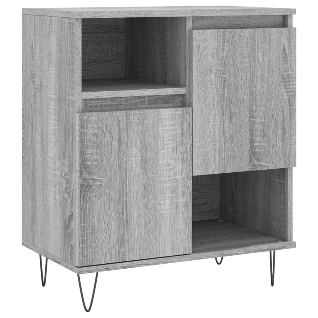 vidaXL Aparadores 3 uds madera contrachapada gris Sonoma