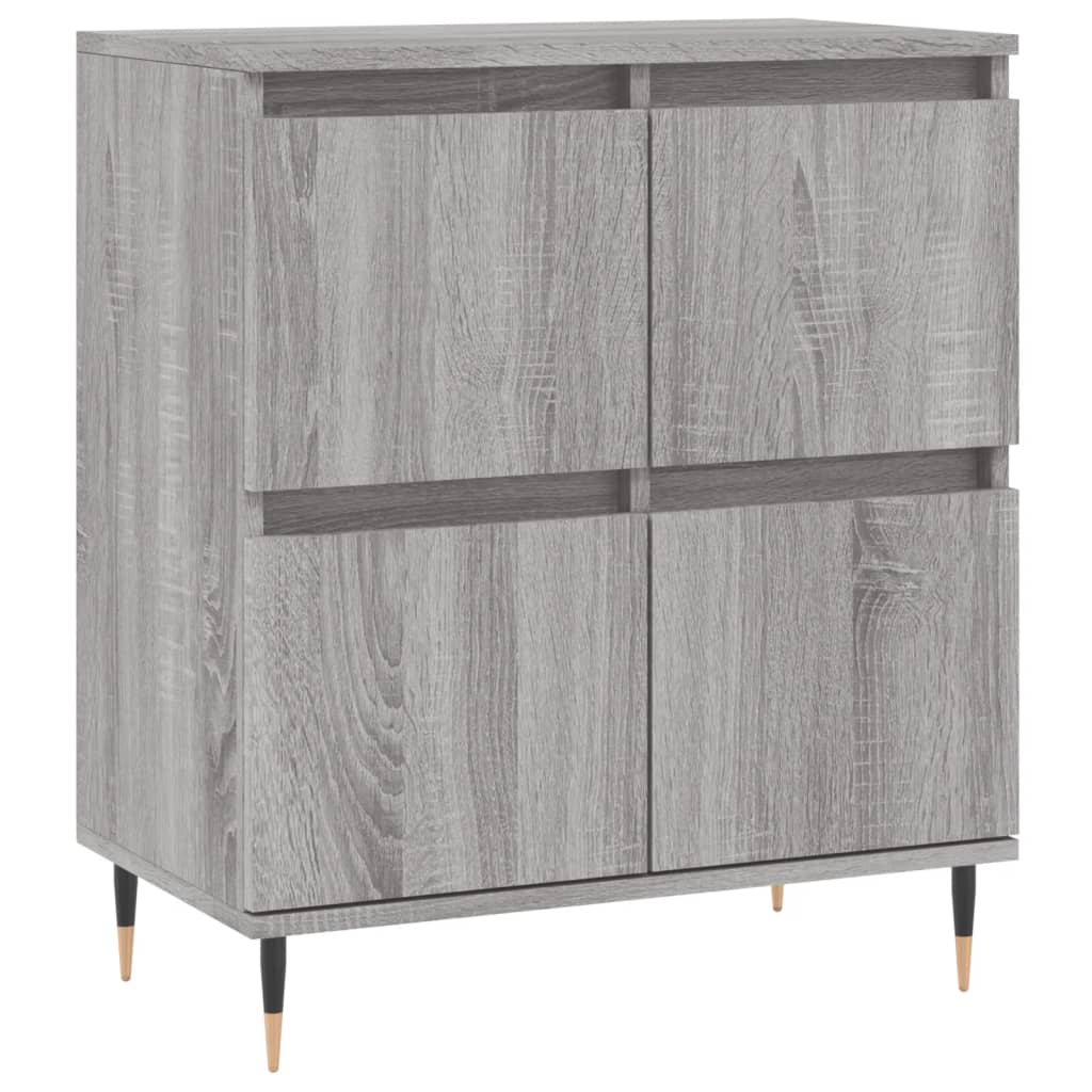 vidaXL Aparadores 2 piezas madera contrachapada gris Sonoma