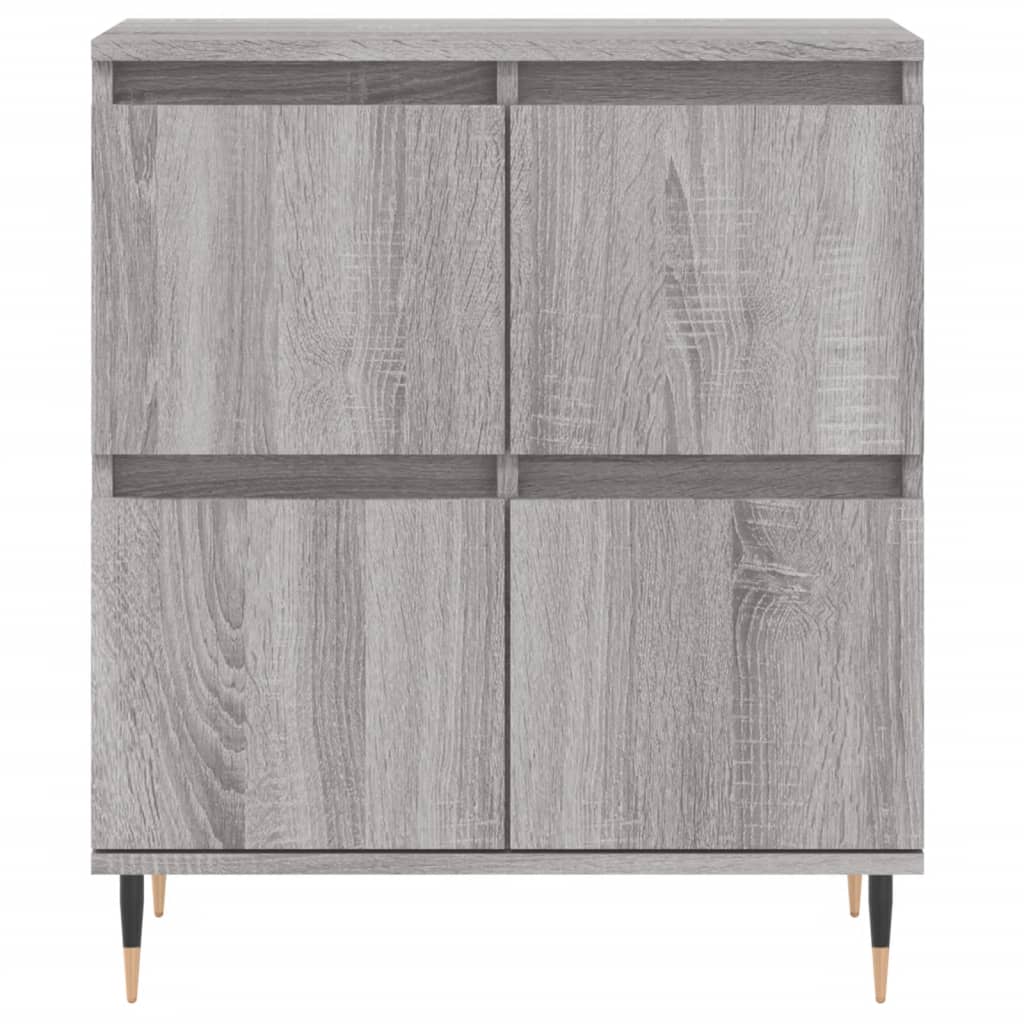 vidaXL Aparadores 2 piezas madera contrachapada gris Sonoma