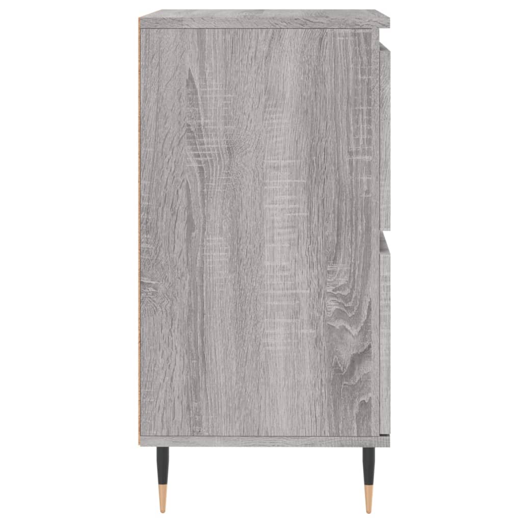 vidaXL Aparadores 2 piezas madera contrachapada gris Sonoma