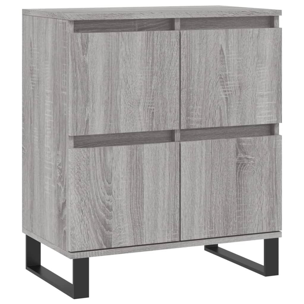 vidaXL Aparadores 2 piezas madera contrachapada gris Sonoma