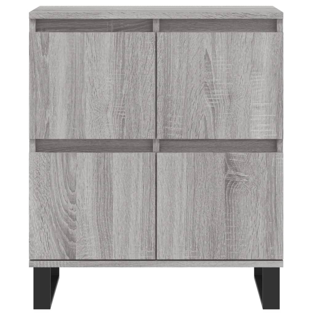 vidaXL Aparadores 2 piezas madera contrachapada gris Sonoma