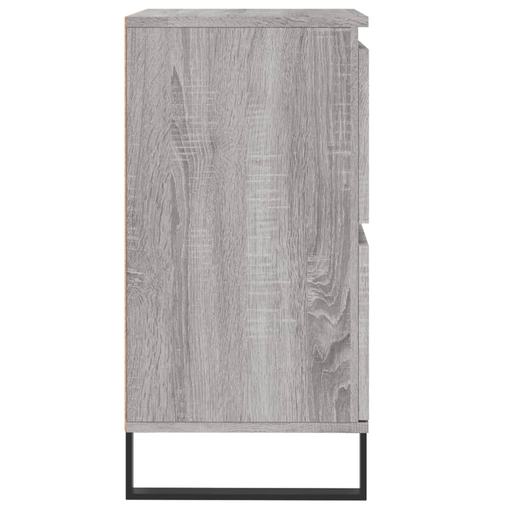 vidaXL Aparadores 2 piezas madera contrachapada gris Sonoma