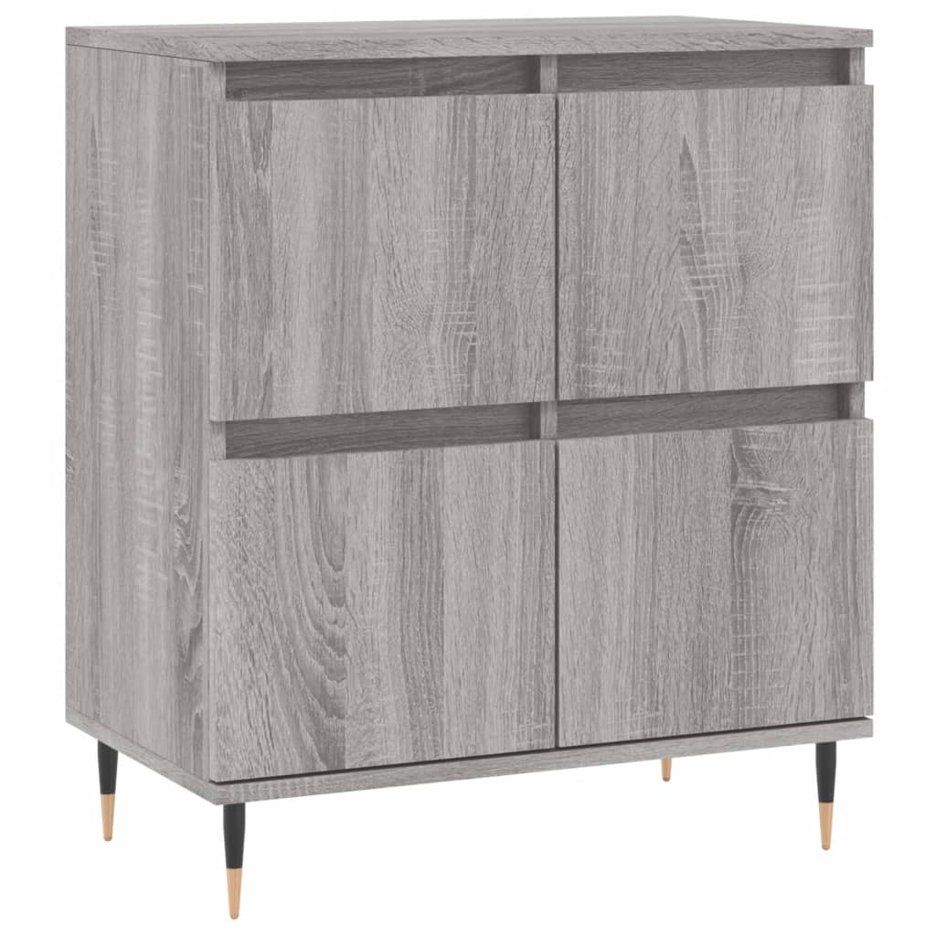 vidaXL Aparadores 3 uds madera contrachapada gris Sonoma