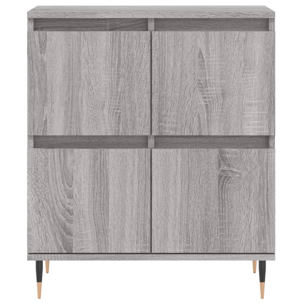 vidaXL Aparadores 3 uds madera contrachapada gris Sonoma