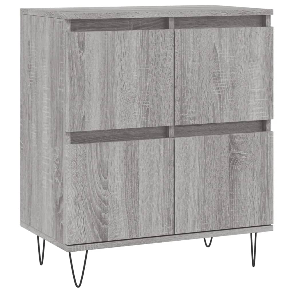 vidaXL Aparadores 3 uds madera contrachapada gris Sonoma