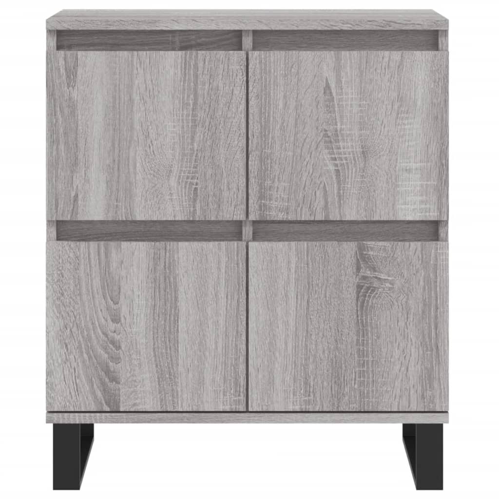 vidaXL Aparadores 3 uds madera contrachapada gris Sonoma