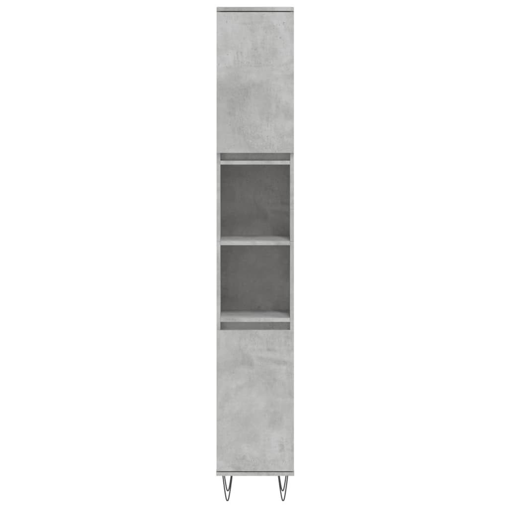 vidaXL Set muebles de baño 2 piezas madera contrachapada gris hormigón