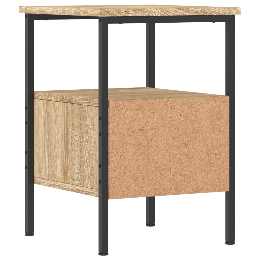 vidaXL Mesitas noche 2 uds madera ingeniería roble Sonoma 34x36x50 cm