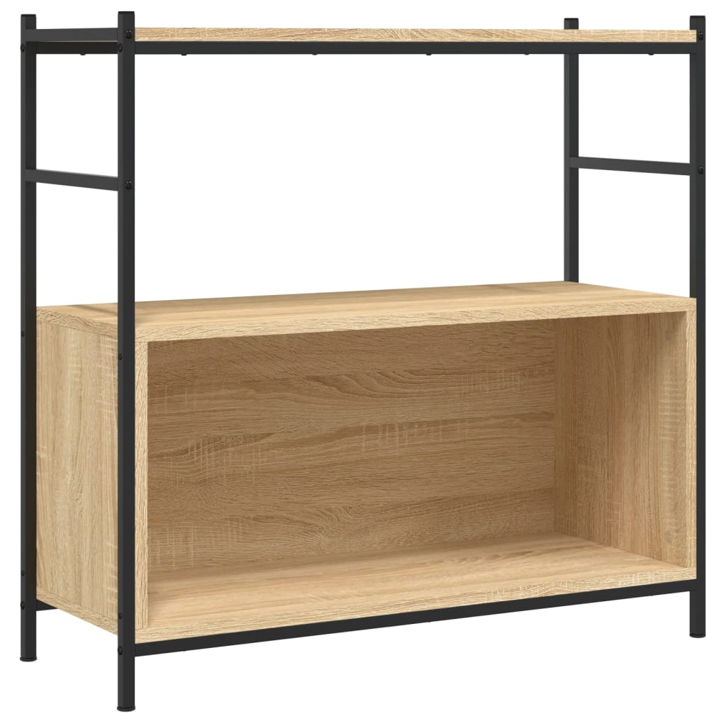 vidaXL Estantería hierro madera ingeniería roble Sonoma 80x30x78,5 cm