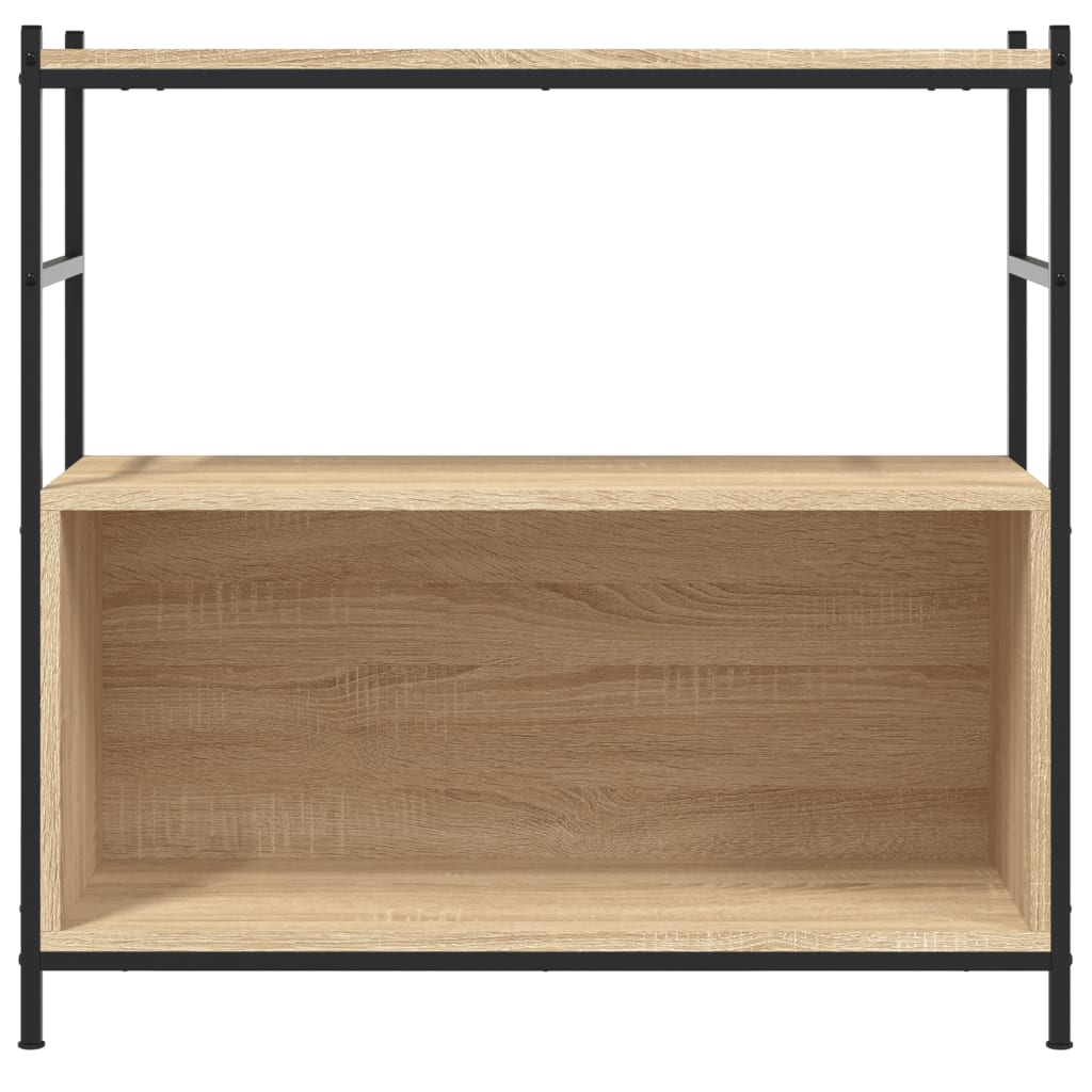 vidaXL Estantería hierro madera ingeniería roble Sonoma 80x30x78,5 cm