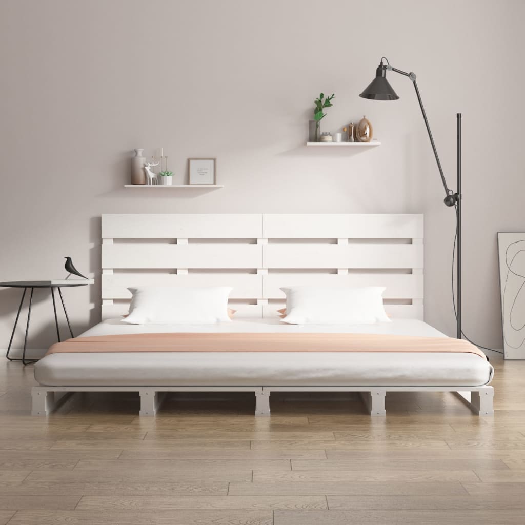 vidaXL Estructura de cama madera maciza de pino blanco 120x190 cm