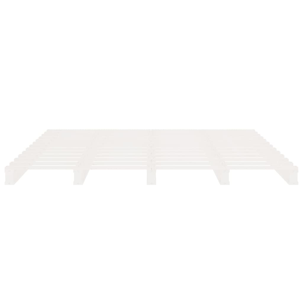 vidaXL Estructura de cama madera maciza de pino blanco 120x190 cm